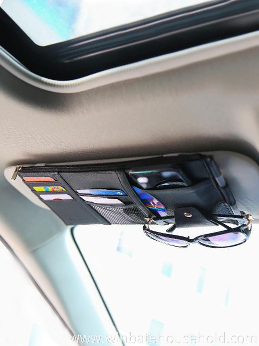 Multifunction Auto Sun Visor Organizer